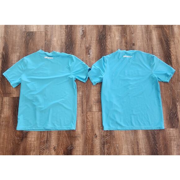 The Realm Swim Tee Shirt Men Size Medium Turquoise Blue Set of 2 Short Sleeve - Picture 5 of 10